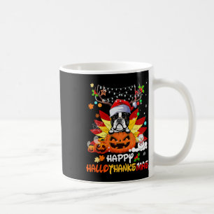 Boston Terrier Dog Halloween And Merry Christmas  Coffee Mug