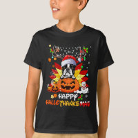 Boston Terrier Dog Halloween And Merry Christmas 