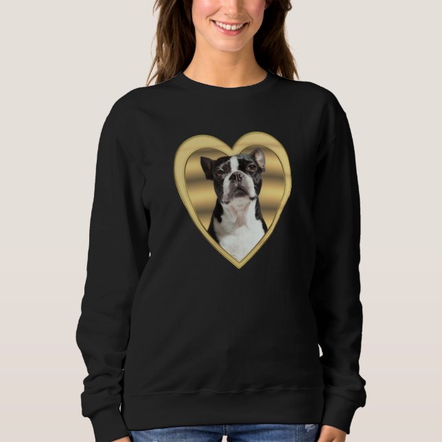 Boston Terrier Dog Heart  Terrier Boston Terrier Sweatshirt (Front)