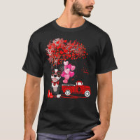 Boston Terrier Dog  Heart Tree Valentine's Day