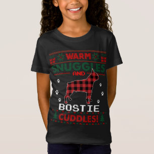 Boston Terrier Dog Lover Gift Bostie Ugly Christma T-Shirt
