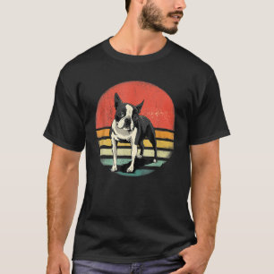 Boston Terrier Dog Lover Retro Vintage 70S Dog Pet T-Shirt