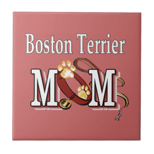 Boston Terrier Dog MOM Tile