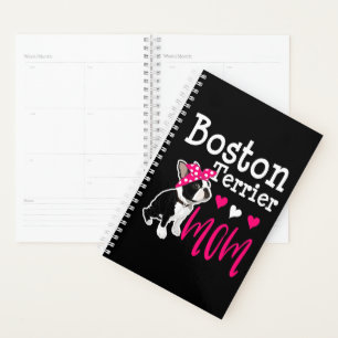 Boston Terrier Dog Mum Cute Funny Christmas Gift Planner