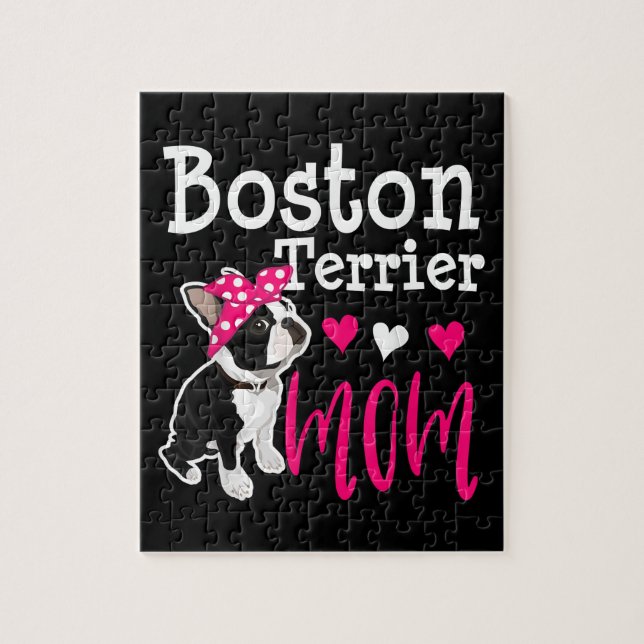 Boston Terrier Dog Mum Owner Cute Funny  Jigsaw Puzzle (Vertical)