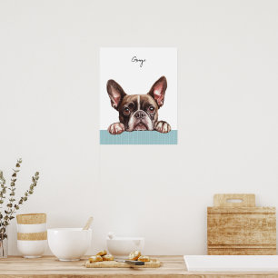 Boston Terrier Dog Personalised Print