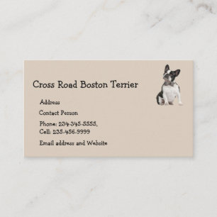 Boston Terrier Dog Pet Animal Business Card Magne