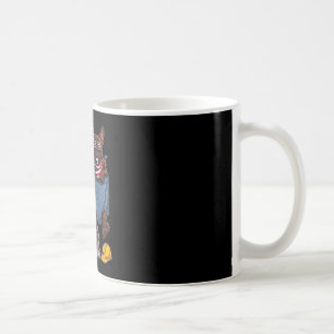 Boston terrier dog pocket american flag 4th of coffee mug