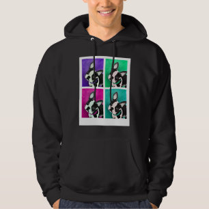 Boston Terrier Dog Pop Art Hoodie