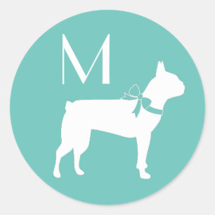Boston Terrier Dog Puppy Classic Round Sticker