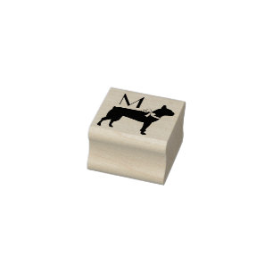 Boston Terrier Dog Puppy Rubber Stamp
