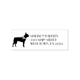 Boston Terrier Dog Puppy Self-inking Stamp