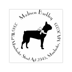 Boston Terrier Dog Puppy Self-inking Stamp