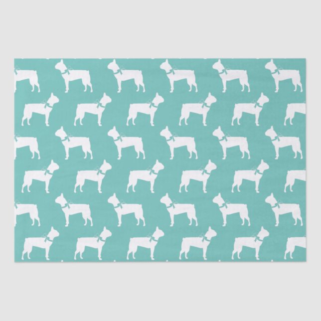 Boston Terrier Dog Puppy Tissue Paper (Front)