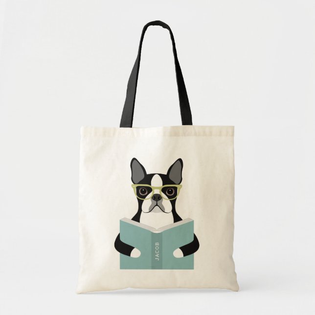 Boston Terrier Dog Tote Bags (Front)
