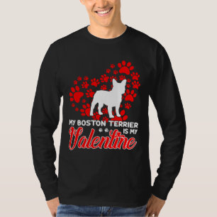 Boston Terrier Dog Valentine For Mum Dad T-Shirt