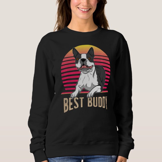 Boston Terrier Dog Vintage  1 Sweatshirt (Front)
