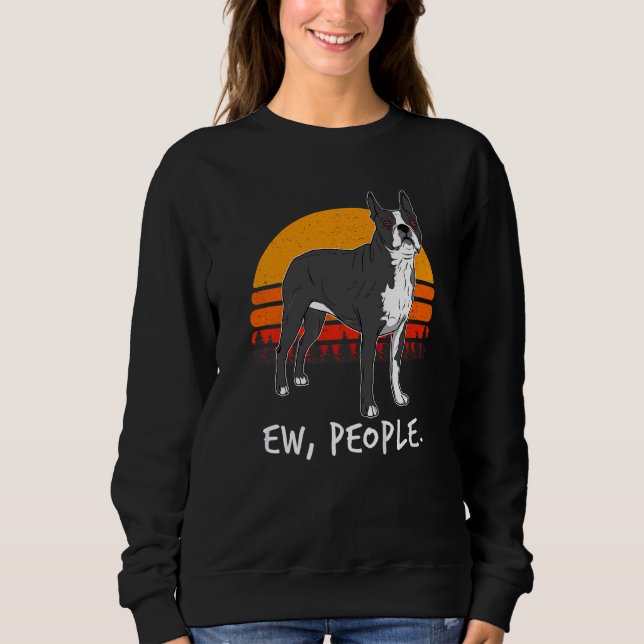 Boston Terrier Dog Vintage  6 Sweatshirt (Front)