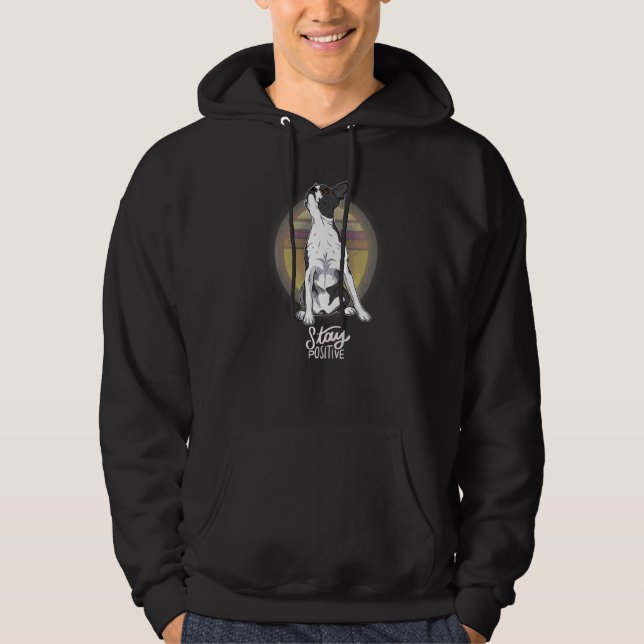 Boston Terrier Dog Vintage Hoodie (Front)