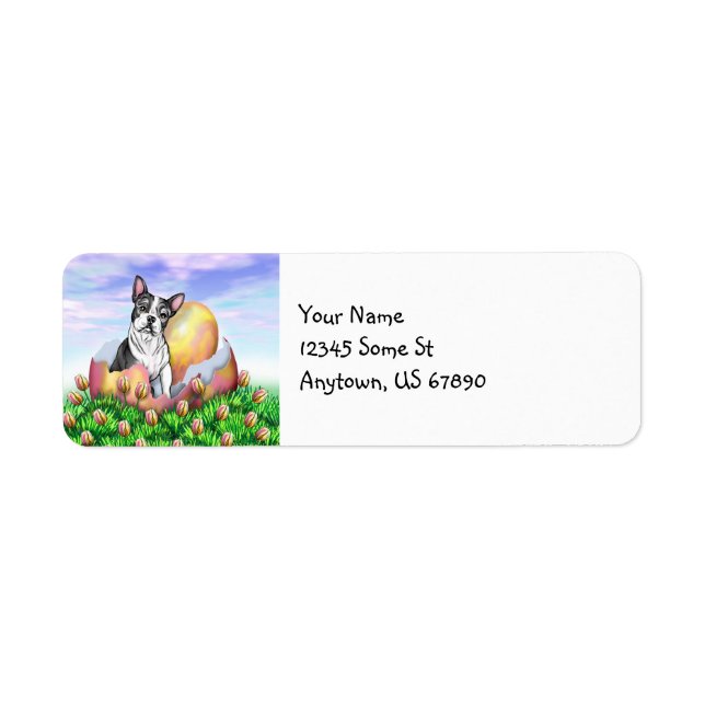 Boston Terrier Easter Labels (Front)