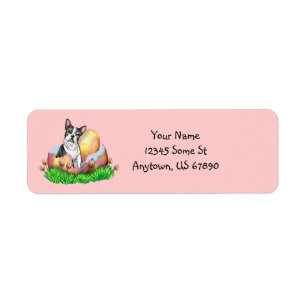 Boston Terrier Easter nb Labels