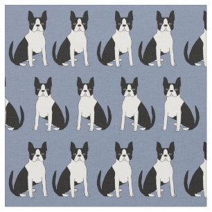 Boston Terrier fabric - cute boston terrier dog