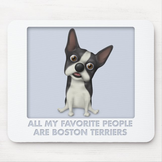 Boston Terrier Favourite Mouse Pad (Front)