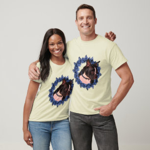 Boston Terrier Flower Wreath T-Shirt