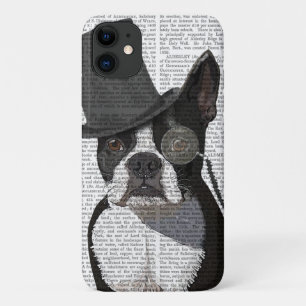 Boston Terrier, Formal Hound and Hat Case-Mate iPhone Case