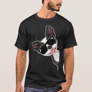 Boston Terrier Funny Bull Boston Dog With Sunglas T-Shirt