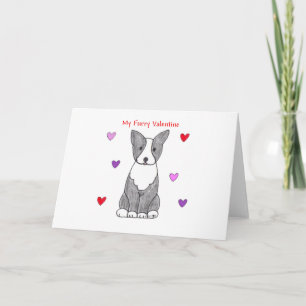 Boston Terrier Furry Valentine Holiday Card