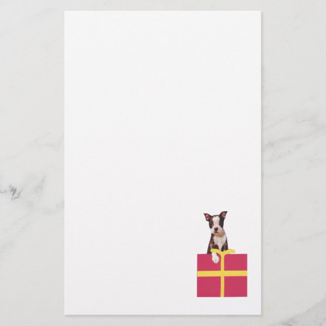 Boston Terrier Gift Box Stationery (Front)