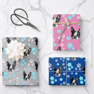 Boston Terrier Gifts, Accessories and Wrapping Paper Sheet