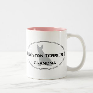 Boston Terrier Grandma Two-Tone Coffee Mug