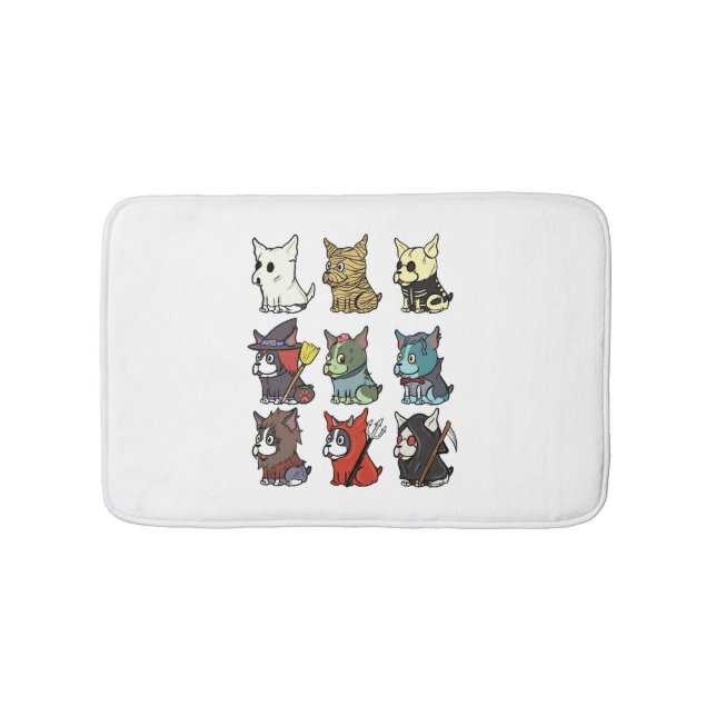 Boston Terrier Halloween Costume Bath Mat (Front)