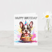 Boston Terrier Happy Birthday