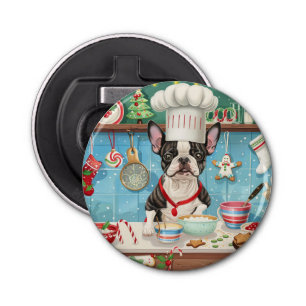 Boston Terrier Holiday Baking: Festive Christmas Bottle Opener