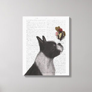 Boston Terrier Ice Cream Canvas Print