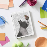 Boston Terrier Ice Cream iPad Pro Cover<br><div class="desc">Boston Terrier Ice Cream by FabFunky. Features a Boston Terrier balacing ice cream on its nose against a book page background. | 191979D</div>