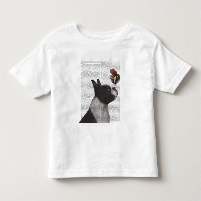 Boston Terrier Ice Cream Toddler T-Shirt (Front)