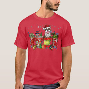 Boston Terrier Iced Latte Snowmen Sweets Snow Chri T-Shirt