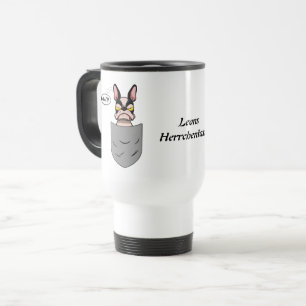 Boston Terrier in Brusttasche, lustig Travel Mug