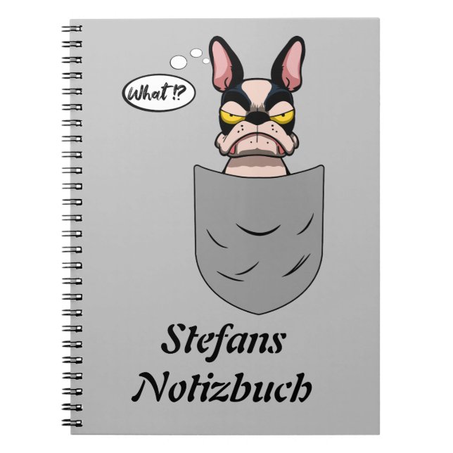 Boston Terrier in chest pocket Notebook (Front)