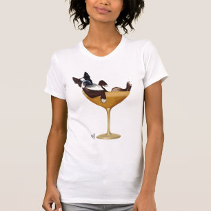 Boston Terrier in Cocktail Glass 2 T-Shirt