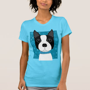 Boston Terrier in Winter T-Shirt