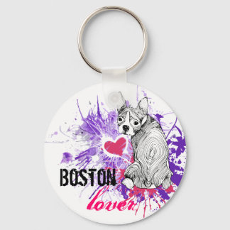Boston Terrier Key Ring