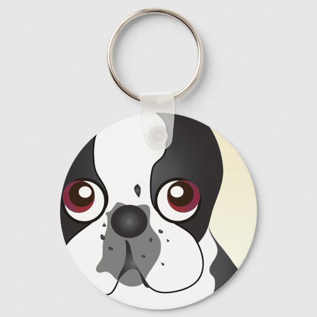 Boston Terrier Key Ring (Front)
