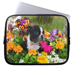 Boston terrier laptop sleeve