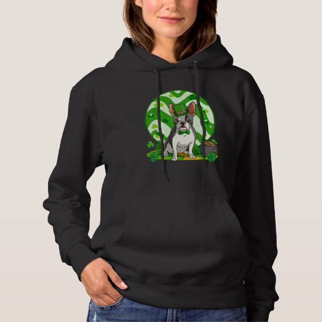 Boston Terrier Leprechaun Dog St  Patricks Day Luc Hoodie (Front)