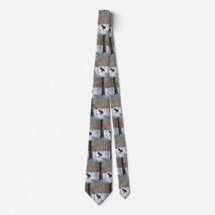 Boston Terrier Let It Snow Christmas Tie